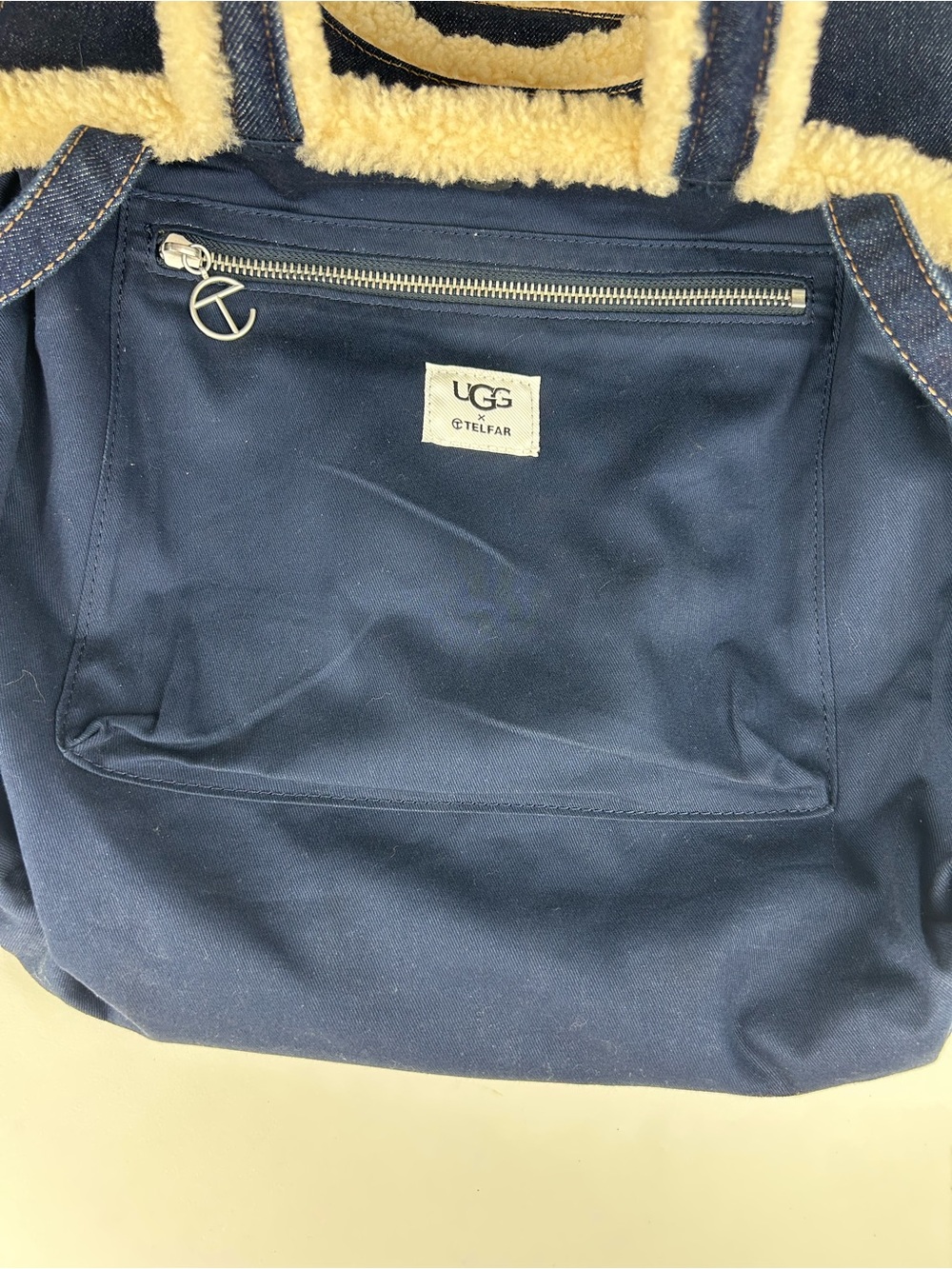 UGG X TELFAR MEDIUM SHOPPER TOTE CROSSBODY DENIM - Picture 10 of 16